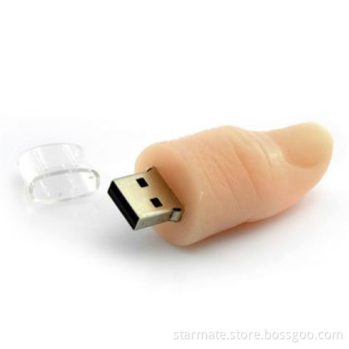 Finger USB Flash Drive with High-speed USB2.0, OEM and ODM Orders Welcomed